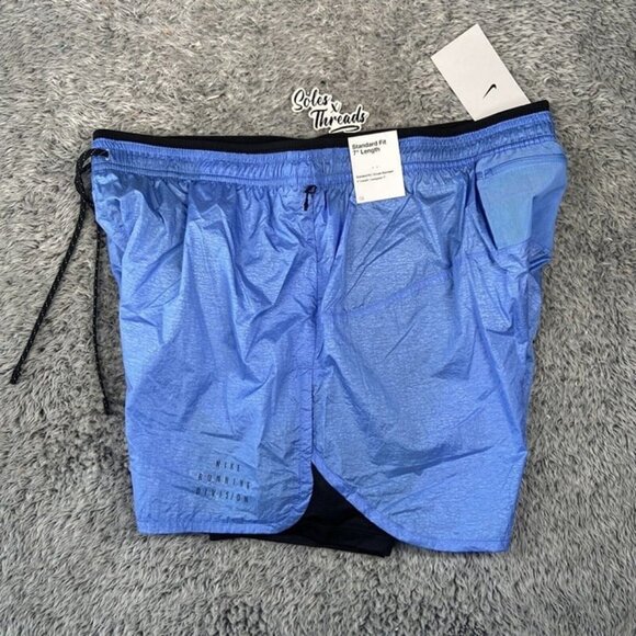 Nike Run Division Repel 7" 2 In 1 Running Shorts Sizes Polar Blue FB8544-45 - Picture 2 of 7